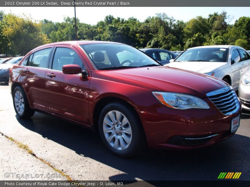 Deep Cherry Red Crystal Pearl / Black 2013 Chrysler 200 LX Sedan