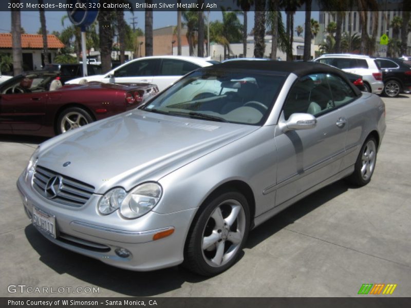 Brilliant Silver Metallic / Ash 2005 Mercedes-Benz CLK 320 Cabriolet