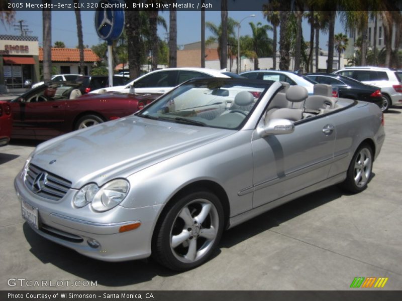 Brilliant Silver Metallic / Ash 2005 Mercedes-Benz CLK 320 Cabriolet