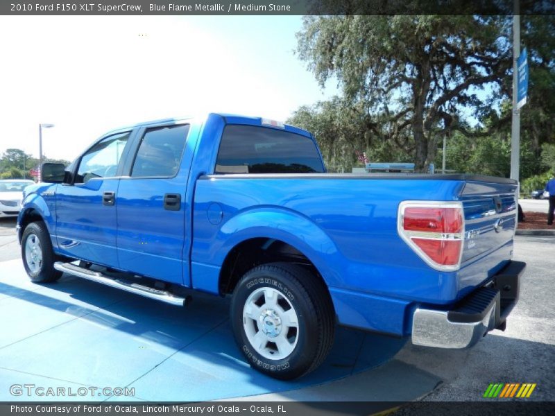 Blue Flame Metallic / Medium Stone 2010 Ford F150 XLT SuperCrew