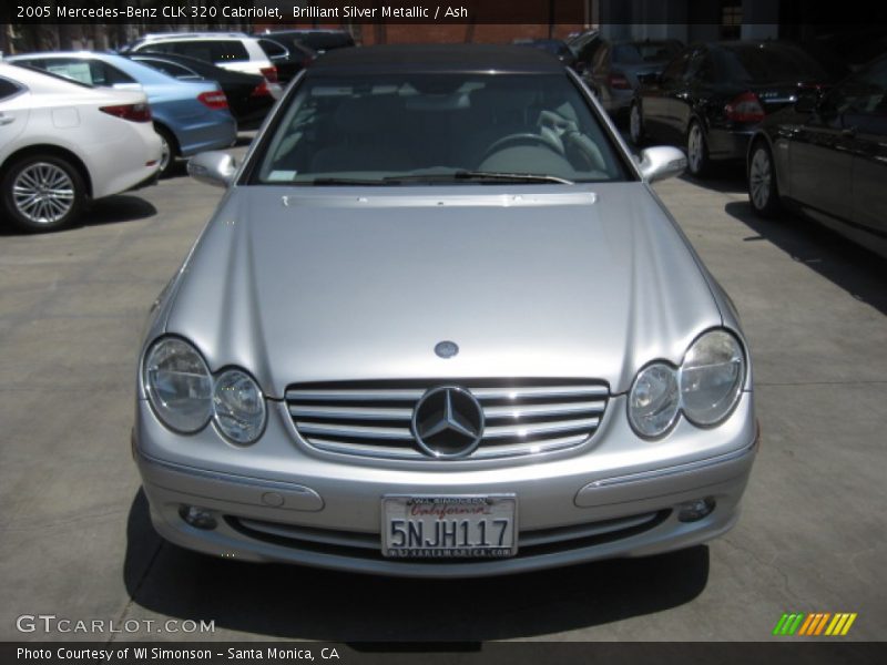 Brilliant Silver Metallic / Ash 2005 Mercedes-Benz CLK 320 Cabriolet