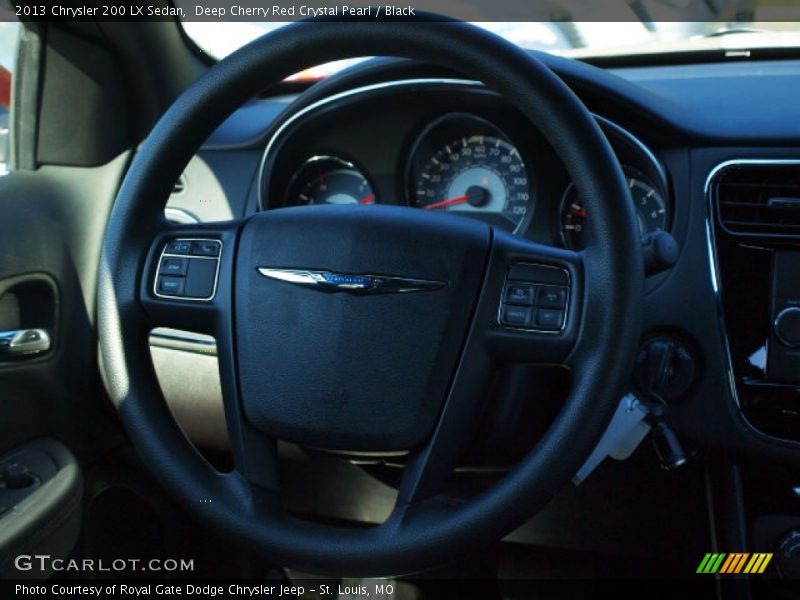 Deep Cherry Red Crystal Pearl / Black 2013 Chrysler 200 LX Sedan