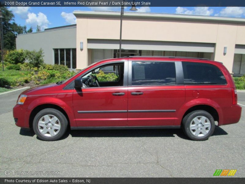 Inferno Red Crystal Pearl / Dark Slate/Light Shale 2008 Dodge Grand Caravan SE