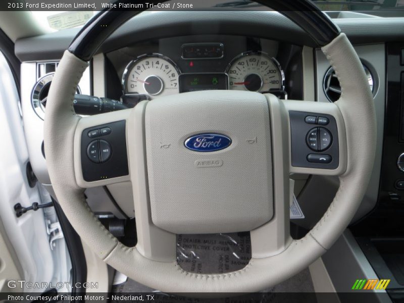 White Platinum Tri-Coat / Stone 2013 Ford Expedition Limited