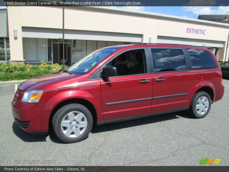 Inferno Red Crystal Pearl / Dark Slate/Light Shale 2008 Dodge Grand Caravan SE