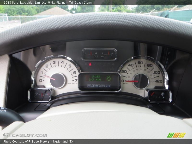 White Platinum Tri-Coat / Stone 2013 Ford Expedition Limited