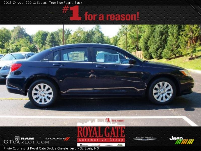 True Blue Pearl / Black 2013 Chrysler 200 LX Sedan