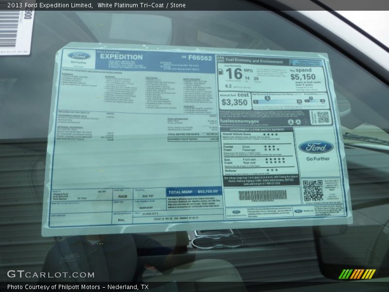 White Platinum Tri-Coat / Stone 2013 Ford Expedition Limited