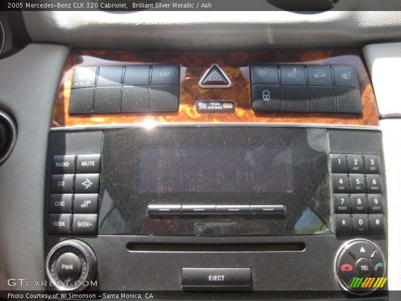 Brilliant Silver Metallic / Ash 2005 Mercedes-Benz CLK 320 Cabriolet