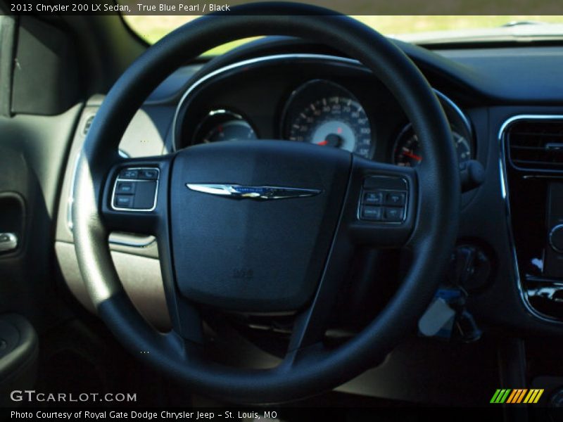 True Blue Pearl / Black 2013 Chrysler 200 LX Sedan