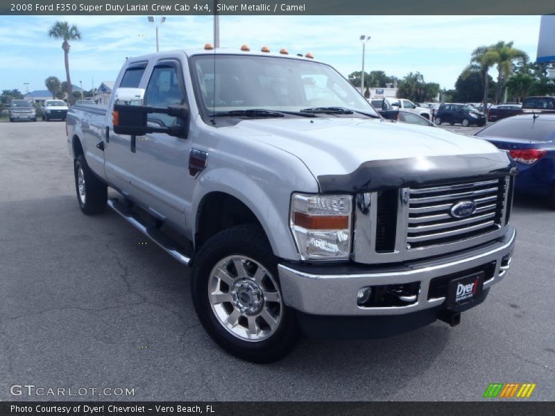 Silver Metallic / Camel 2008 Ford F350 Super Duty Lariat Crew Cab 4x4