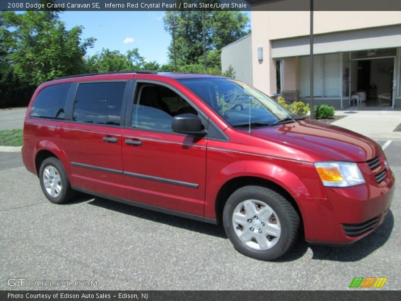 Inferno Red Crystal Pearl / Dark Slate/Light Shale 2008 Dodge Grand Caravan SE