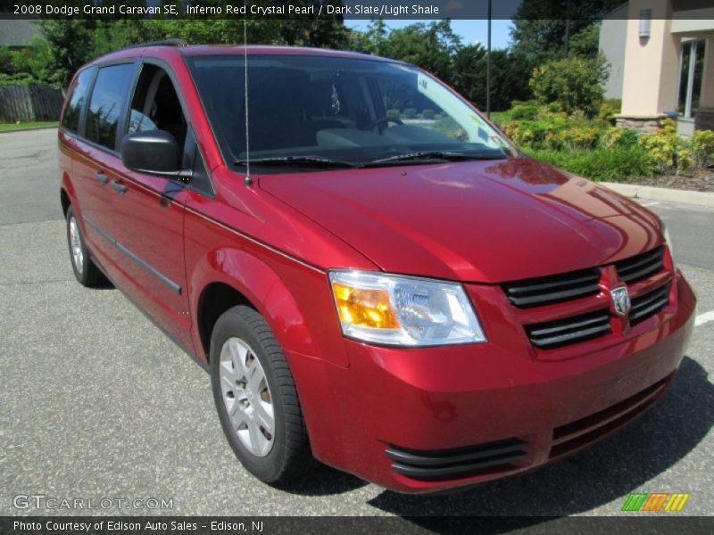 Inferno Red Crystal Pearl / Dark Slate/Light Shale 2008 Dodge Grand Caravan SE