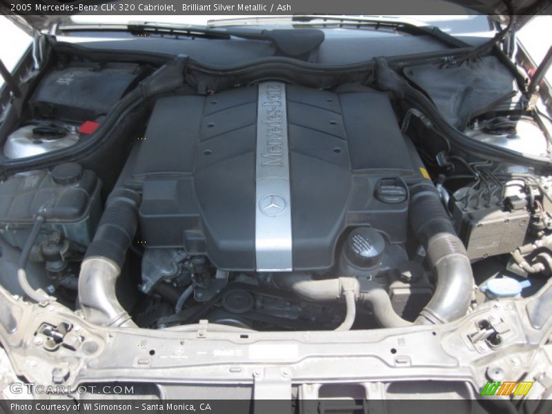 Brilliant Silver Metallic / Ash 2005 Mercedes-Benz CLK 320 Cabriolet