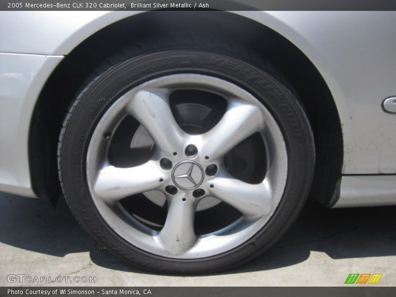 Brilliant Silver Metallic / Ash 2005 Mercedes-Benz CLK 320 Cabriolet