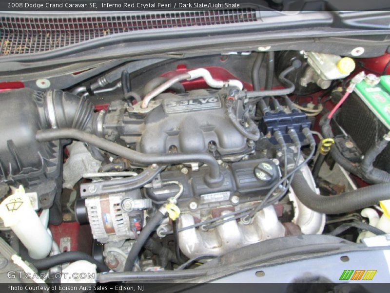 Inferno Red Crystal Pearl / Dark Slate/Light Shale 2008 Dodge Grand Caravan SE