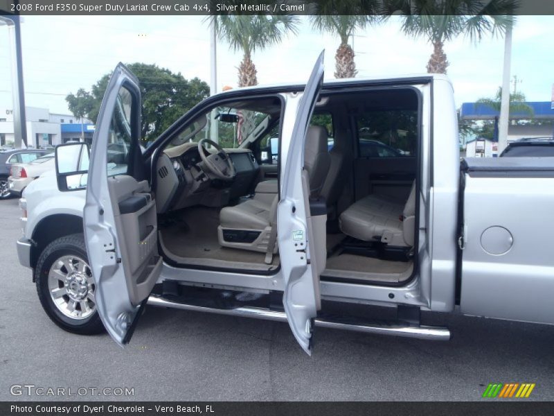 Silver Metallic / Camel 2008 Ford F350 Super Duty Lariat Crew Cab 4x4
