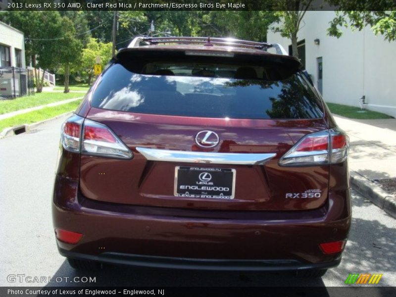 Claret Red Mica / Parchment/Espresso Birds Eye Maple 2013 Lexus RX 350 AWD