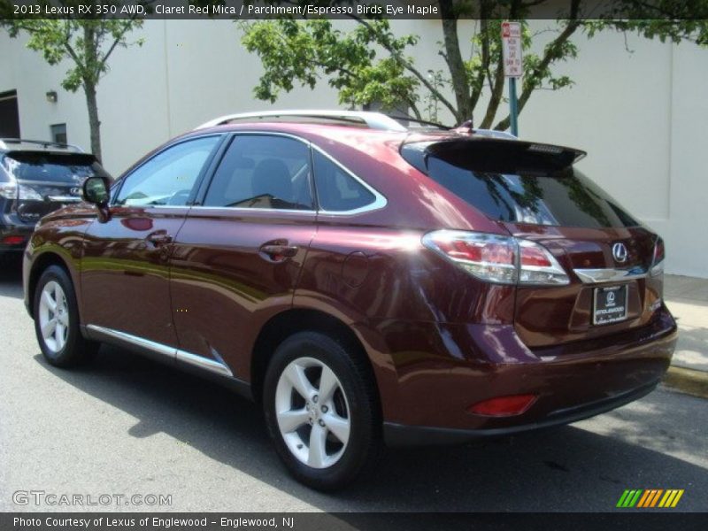 Claret Red Mica / Parchment/Espresso Birds Eye Maple 2013 Lexus RX 350 AWD
