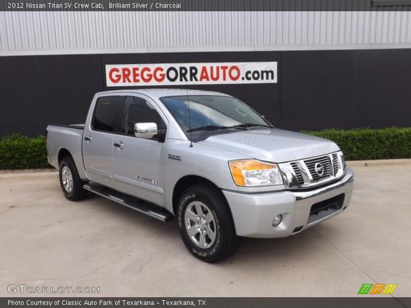 Brilliant Silver / Charcoal 2012 Nissan Titan SV Crew Cab