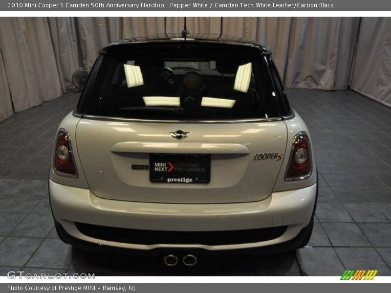 Pepper White / Camden Tech White Leather/Carbon Black 2010 Mini Cooper S Camden 50th Anniversary Hardtop
