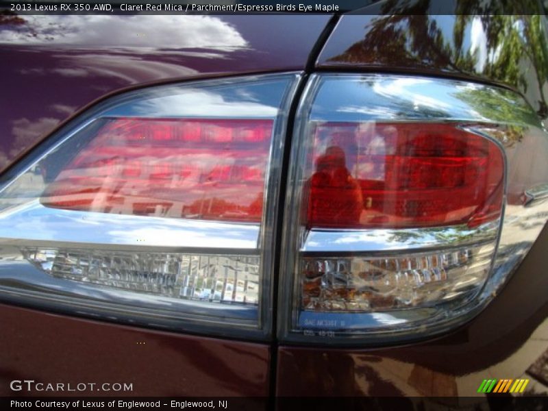 Claret Red Mica / Parchment/Espresso Birds Eye Maple 2013 Lexus RX 350 AWD