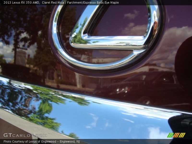 Claret Red Mica / Parchment/Espresso Birds Eye Maple 2013 Lexus RX 350 AWD