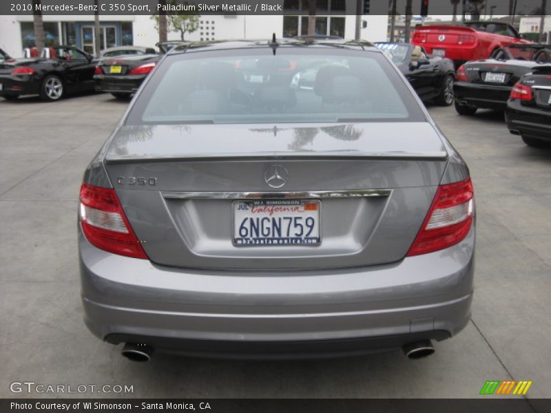 Palladium Silver Metallic / Black 2010 Mercedes-Benz C 350 Sport