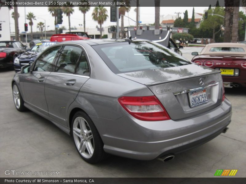 Palladium Silver Metallic / Black 2010 Mercedes-Benz C 350 Sport