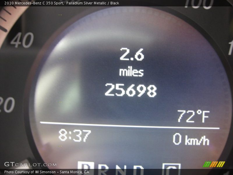 Palladium Silver Metallic / Black 2010 Mercedes-Benz C 350 Sport