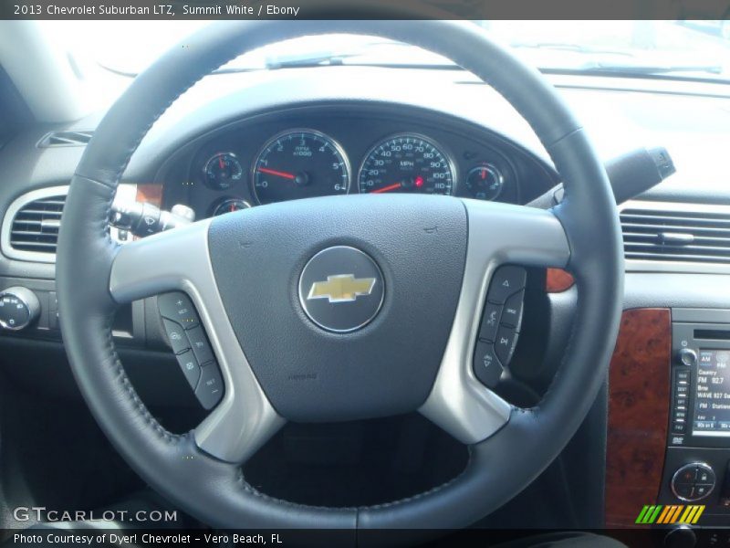 Summit White / Ebony 2013 Chevrolet Suburban LTZ