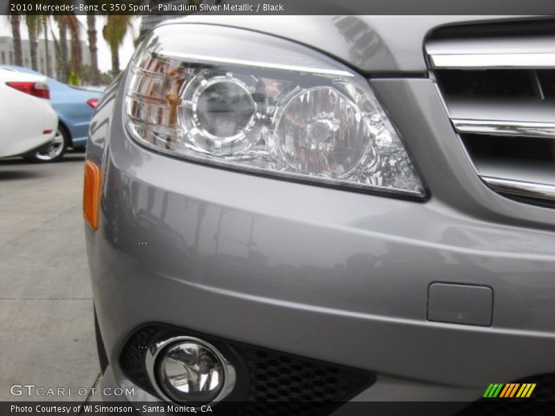 Palladium Silver Metallic / Black 2010 Mercedes-Benz C 350 Sport