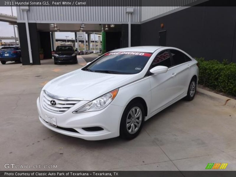 Pearl White / Camel 2011 Hyundai Sonata GLS