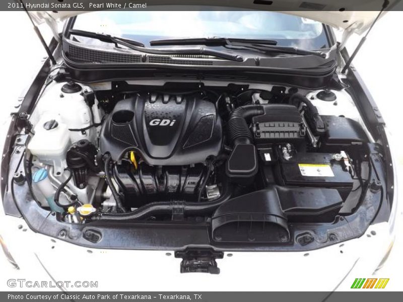 Pearl White / Camel 2011 Hyundai Sonata GLS