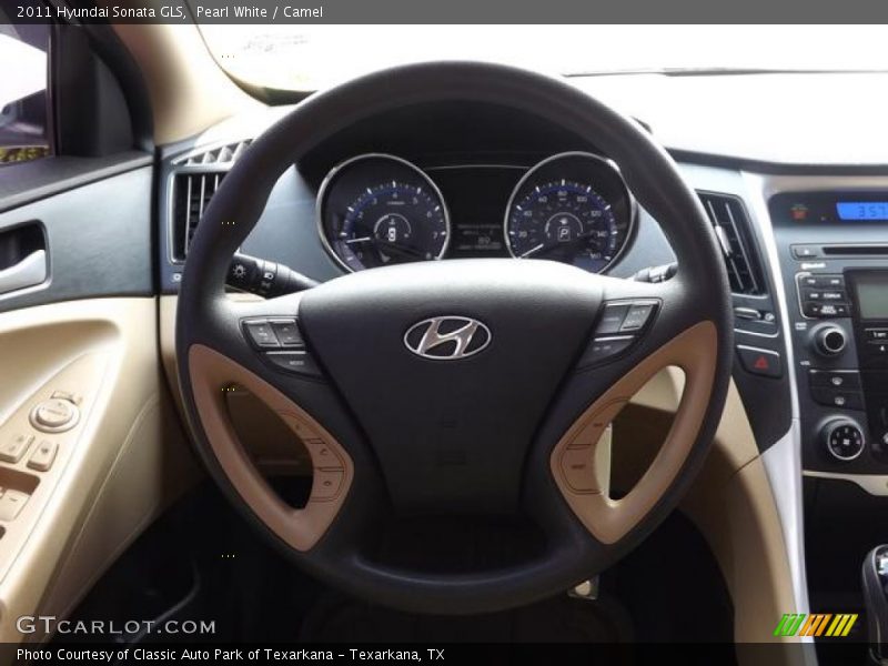 Pearl White / Camel 2011 Hyundai Sonata GLS