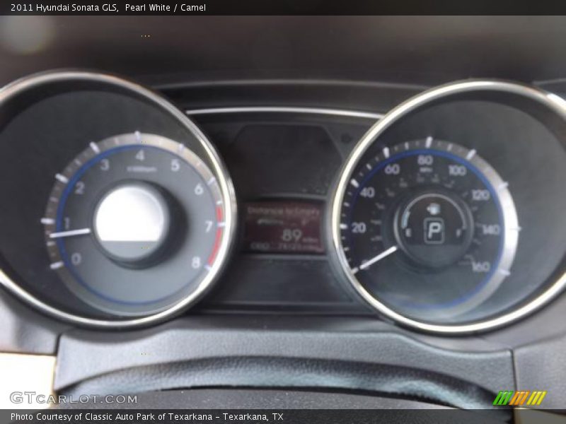 Pearl White / Camel 2011 Hyundai Sonata GLS