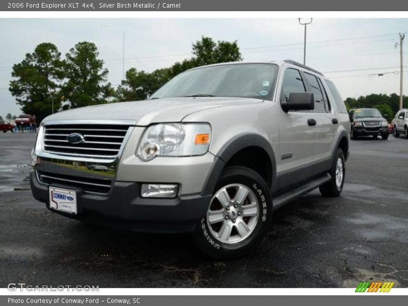 Silver Birch Metallic / Camel 2006 Ford Explorer XLT 4x4