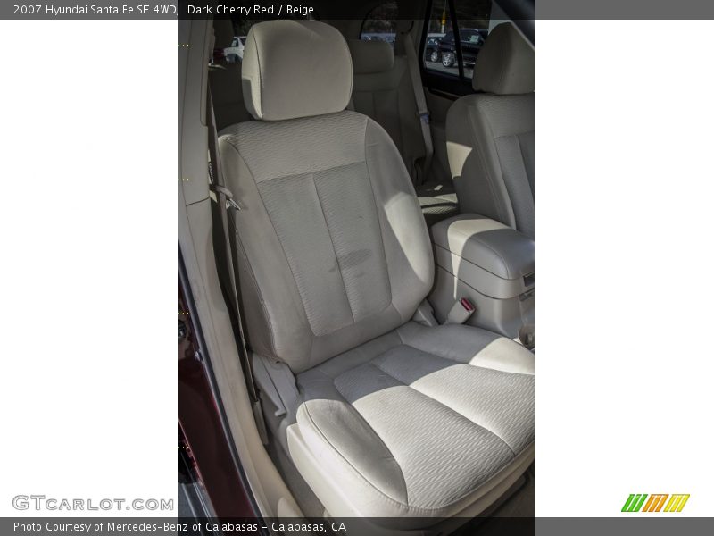 Dark Cherry Red / Beige 2007 Hyundai Santa Fe SE 4WD