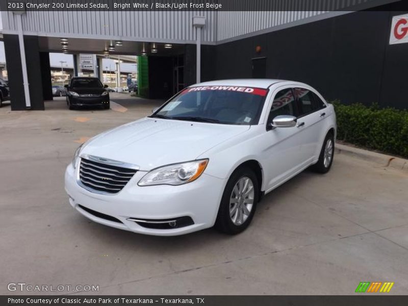 Bright White / Black/Light Frost Beige 2013 Chrysler 200 Limited Sedan
