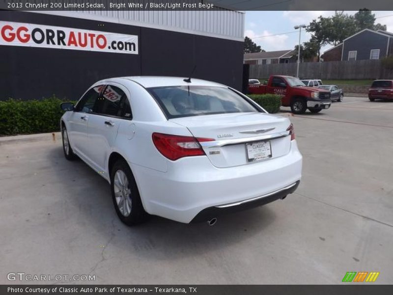 Bright White / Black/Light Frost Beige 2013 Chrysler 200 Limited Sedan