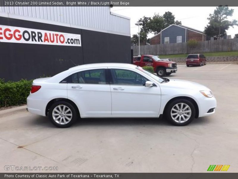 Bright White / Black/Light Frost Beige 2013 Chrysler 200 Limited Sedan