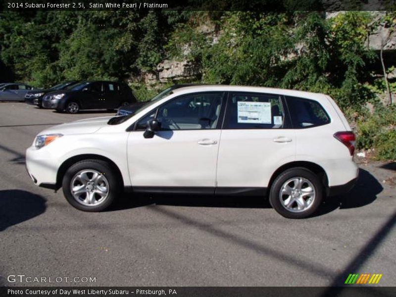 Satin White Pearl / Platinum 2014 Subaru Forester 2.5i