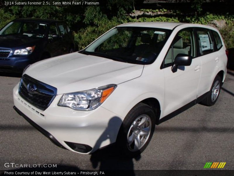 Satin White Pearl / Platinum 2014 Subaru Forester 2.5i