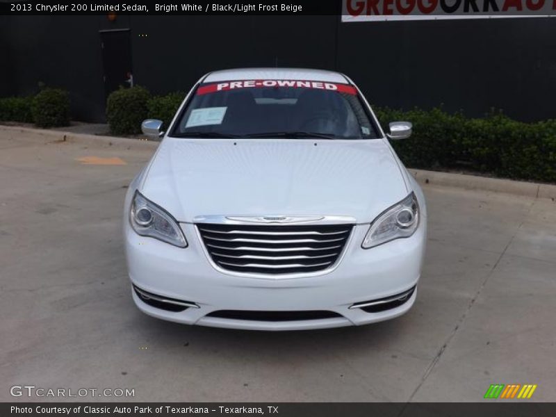 Bright White / Black/Light Frost Beige 2013 Chrysler 200 Limited Sedan