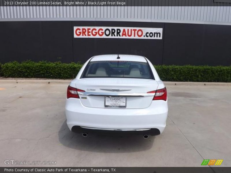 Bright White / Black/Light Frost Beige 2013 Chrysler 200 Limited Sedan