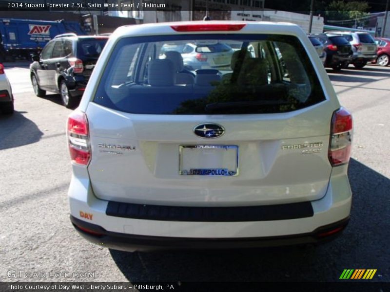 Satin White Pearl / Platinum 2014 Subaru Forester 2.5i