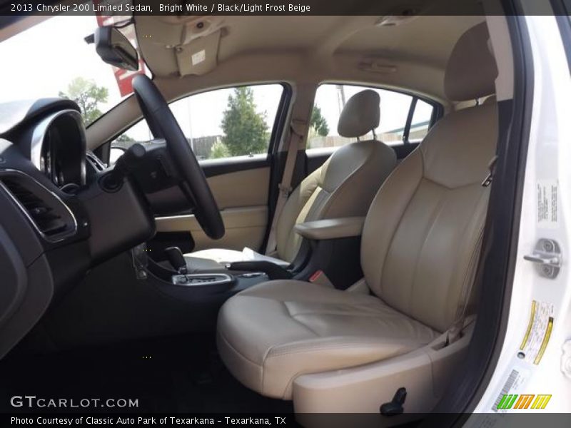 Bright White / Black/Light Frost Beige 2013 Chrysler 200 Limited Sedan