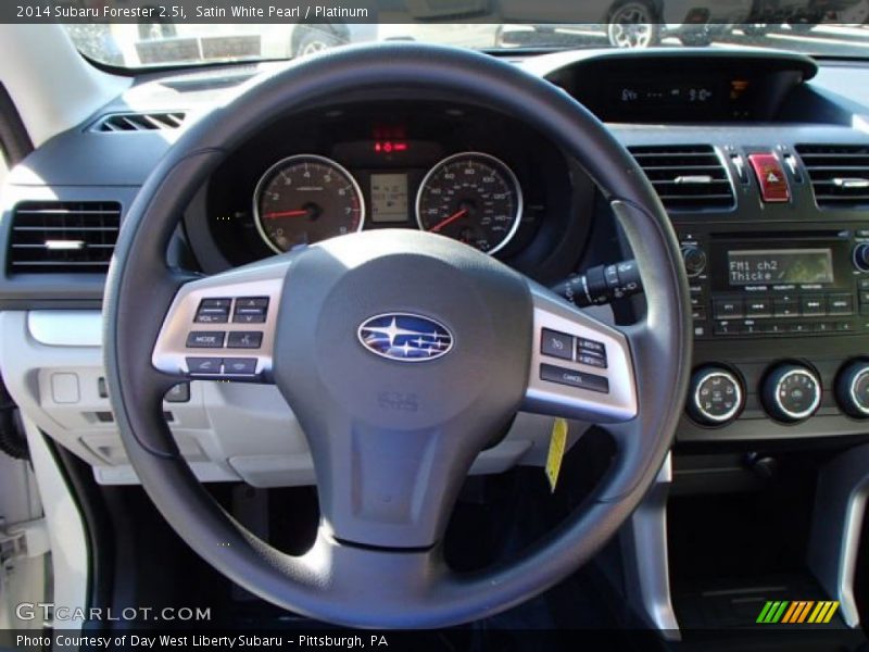 Satin White Pearl / Platinum 2014 Subaru Forester 2.5i