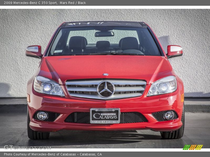 Mars Red / Black 2009 Mercedes-Benz C 350 Sport