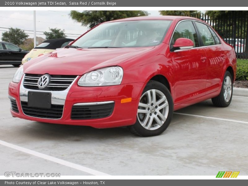 Salsa Red / Cornsilk Beige 2010 Volkswagen Jetta TDI Sedan